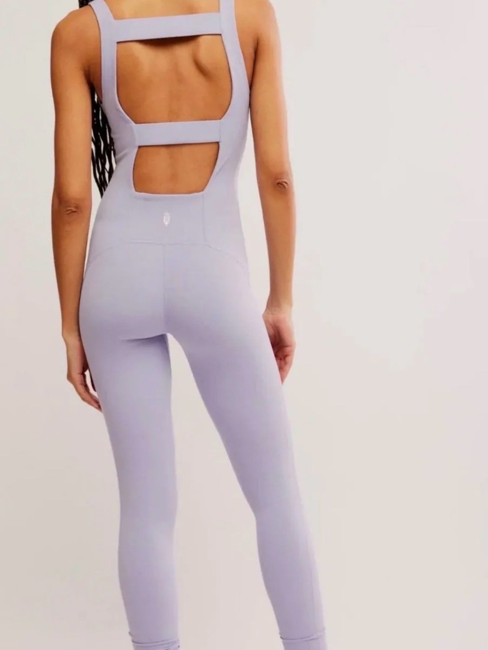 FP Movement by Free People Lavender Sculpting Open-Back Jumpsuit